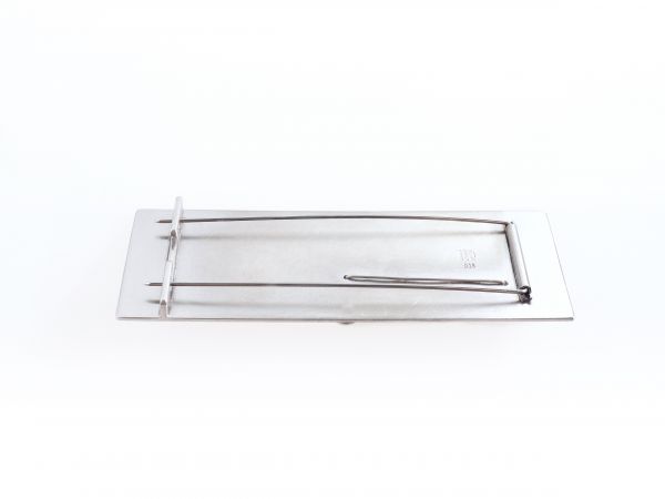 Firn - Silberbrosche mit Floatglas | 2, Rückseite