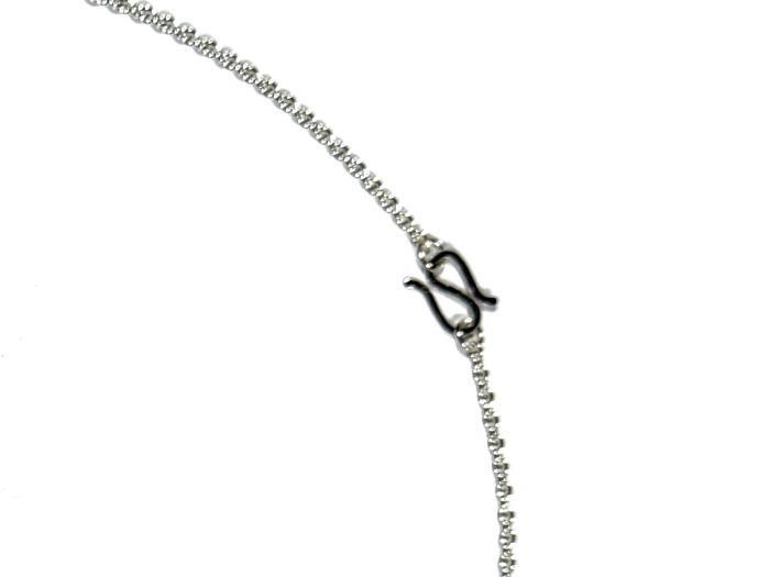 Stärkere Ankerkette aus Silber mit Hakenverschluss, Detail