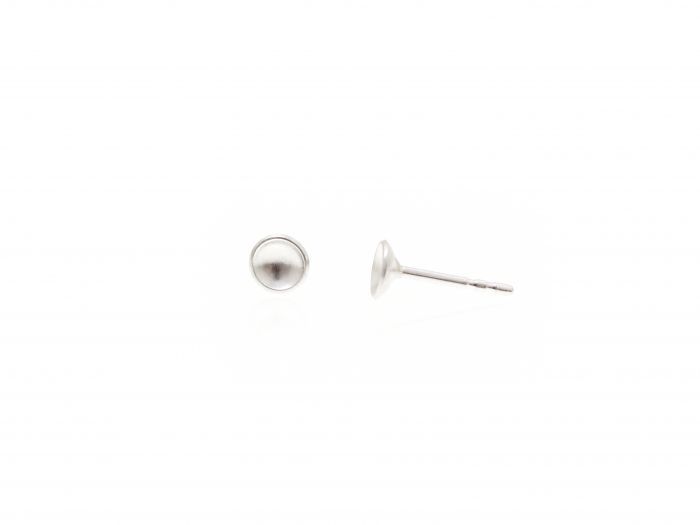 kleine Ohrstecker | Silberschale 0,5 cm, schlicht, Seite