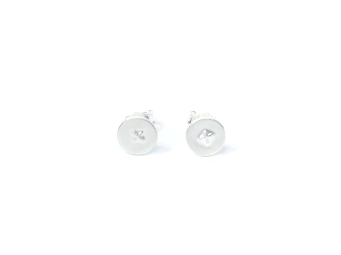 Ankreuzen, Ohrstecker aus Silber, 8,5 mm, Vorne